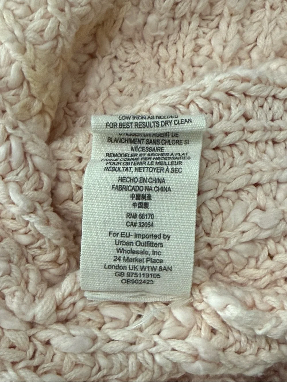 Free People Waterfront Cardigan Open Front Chunky Knit Cozy, Peach Fuzz size S